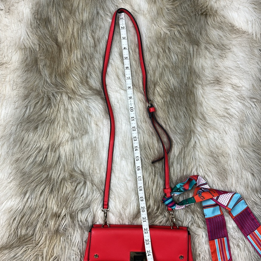 Dune London Red Leather Crossbody Bag - Picture 8 of 16